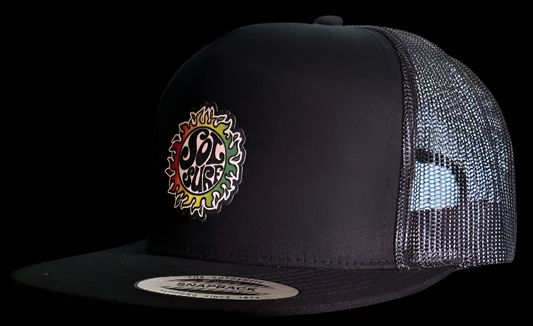 Sol Surf Five Panel Flat Bill Trucker Hat