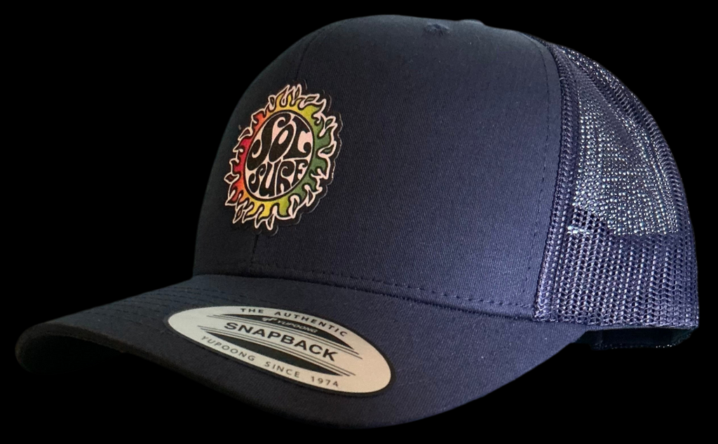 Sol Surf Six Panel Flat Bill Trucker Hat