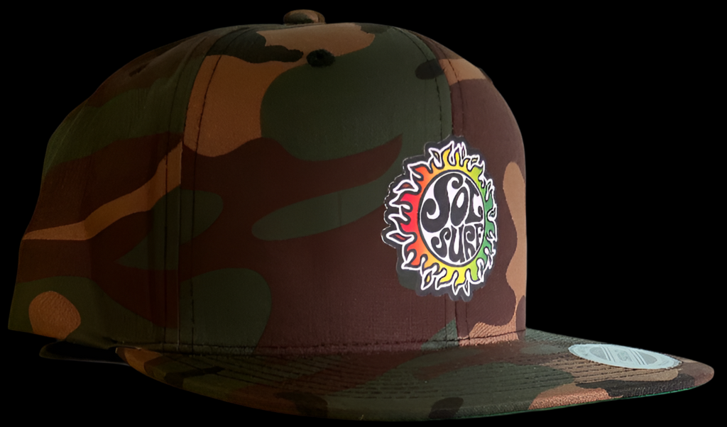 Sol Surf Five Panel Flat Bill Trucker Hat