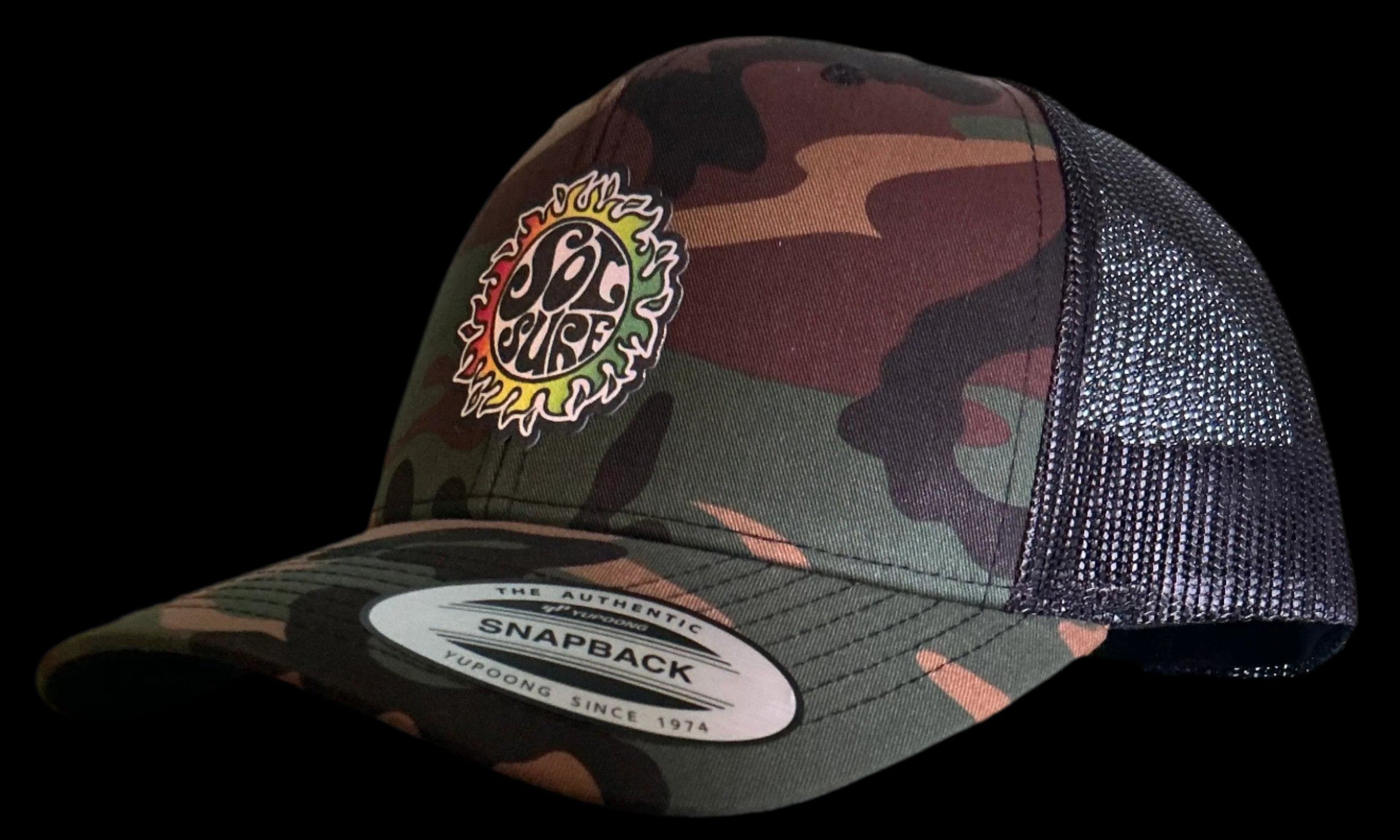 Sol Surf Six Panel Pre Curved Visor Trucker Hat