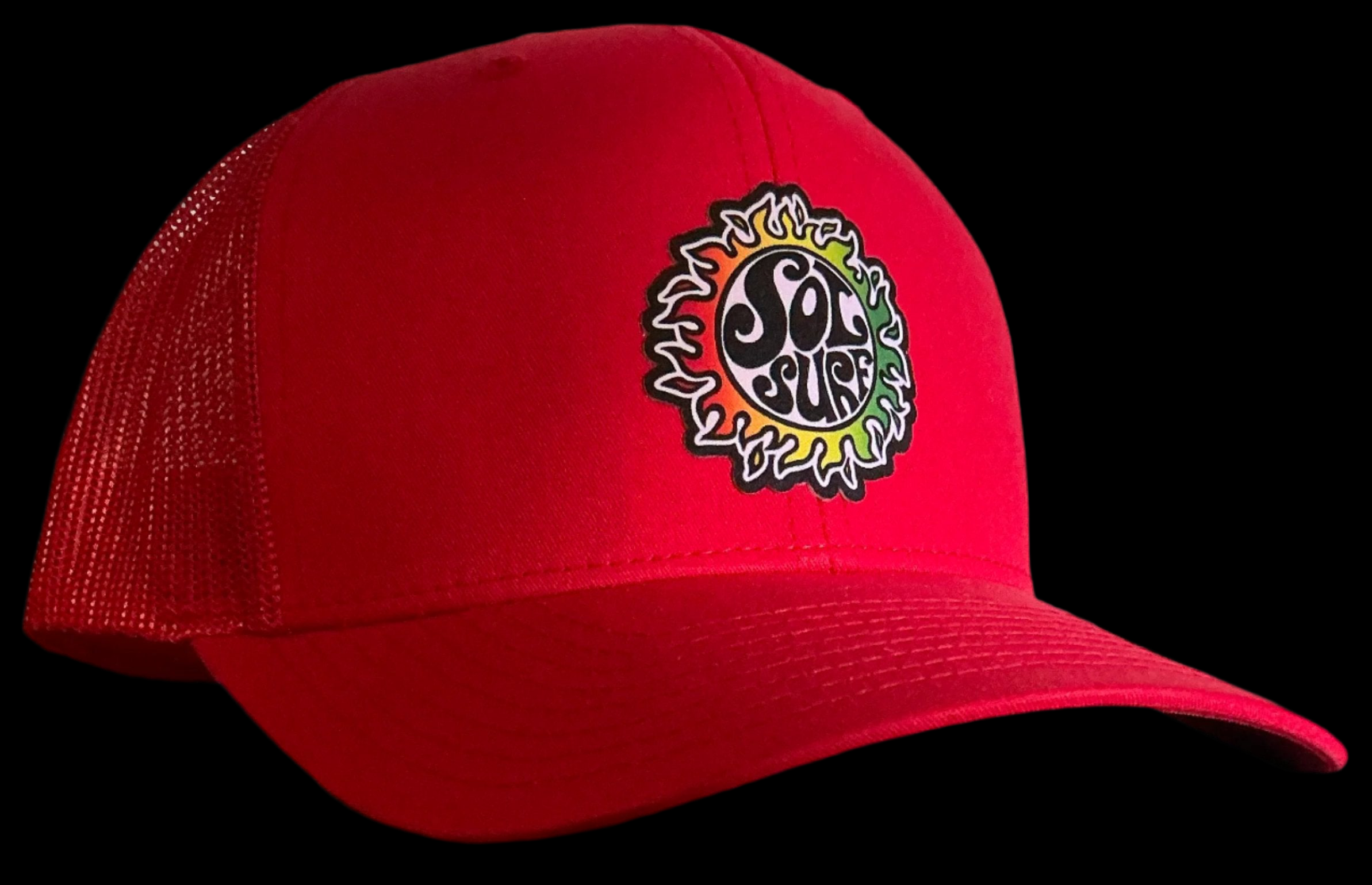 Sol Surf Six Panel Pre Curved Visor Trucker Hat