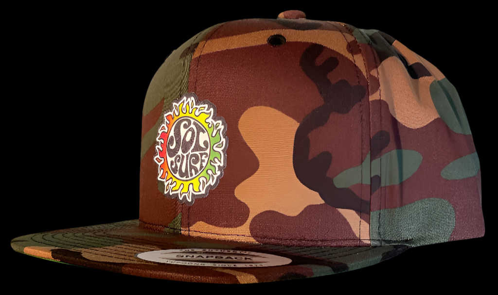 Sol Surf Five Panel Flat Bill Trucker Hat