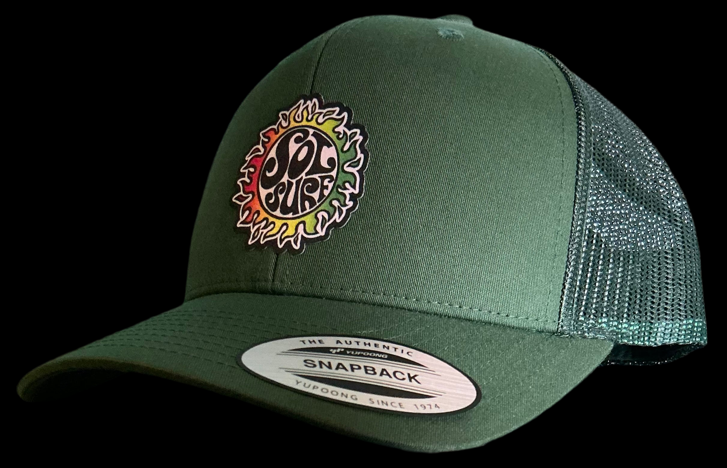 Sol Surf Six Panel Flat Bill Trucker Hat