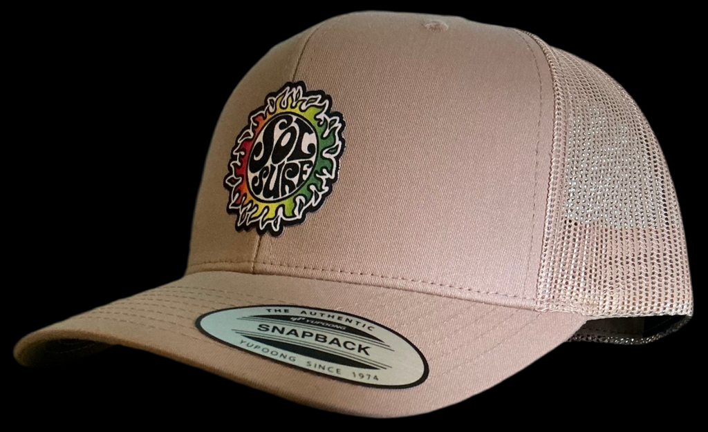 Sol Surf Six Panel Flat Bill Trucker Hat