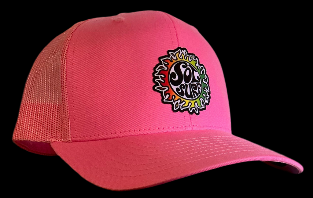 Sol Surf Six Panel Flat Bill Trucker Hat