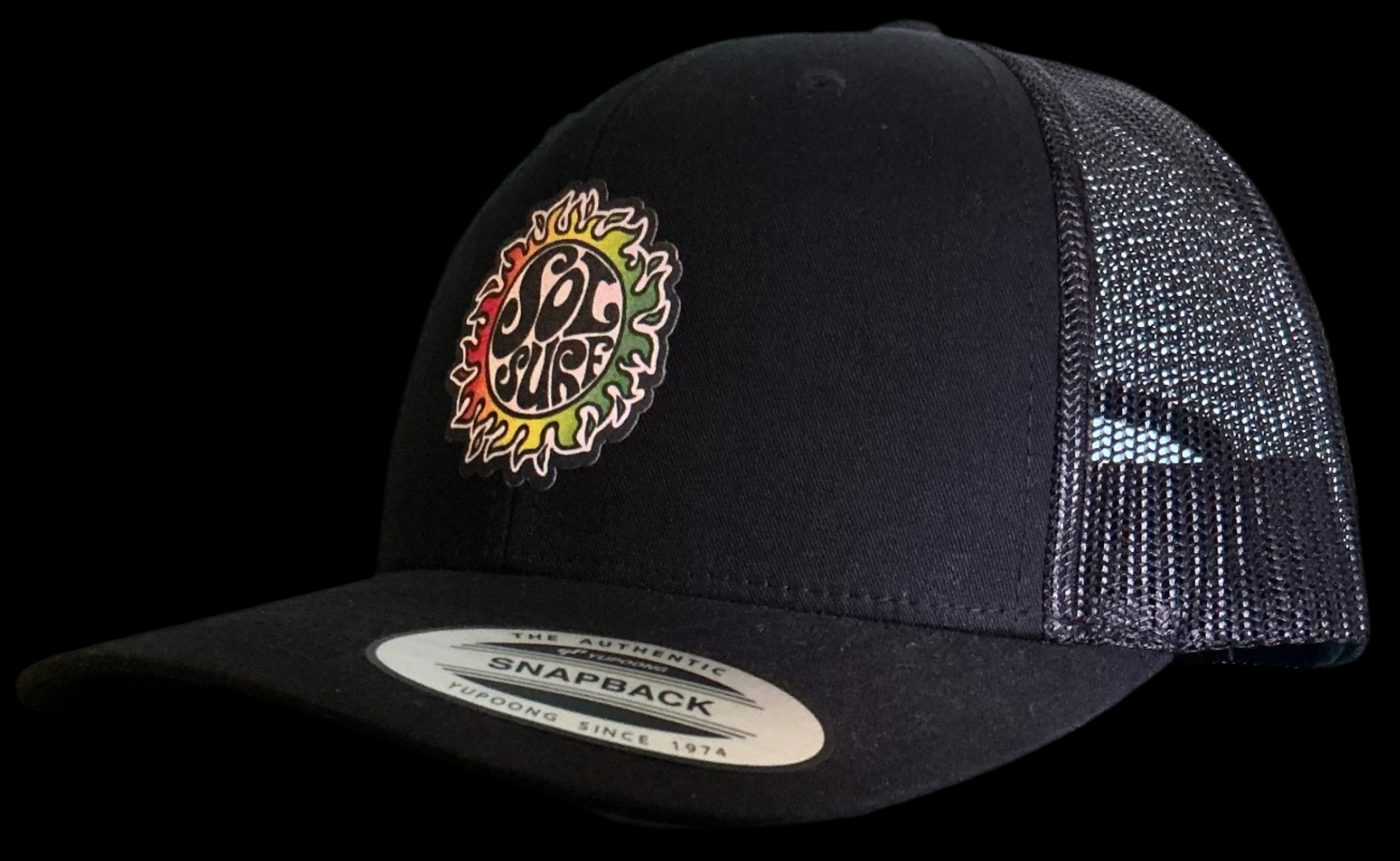 Sol Surf Six Panel Pre Curved Visor Trucker Hat