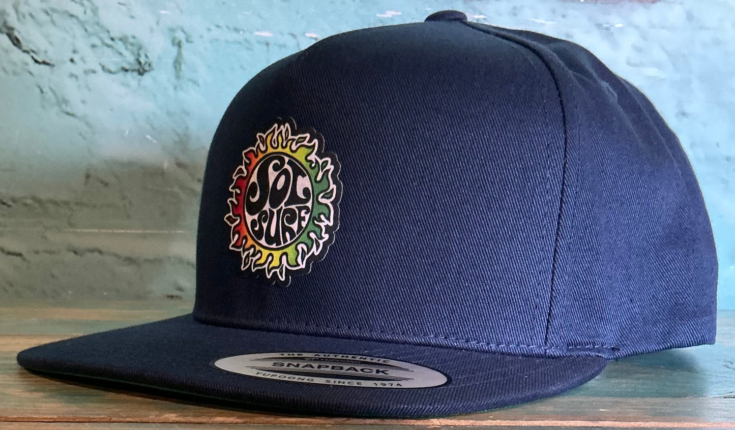 Sol Surf Five Panel Flat Bill Trucker Hat