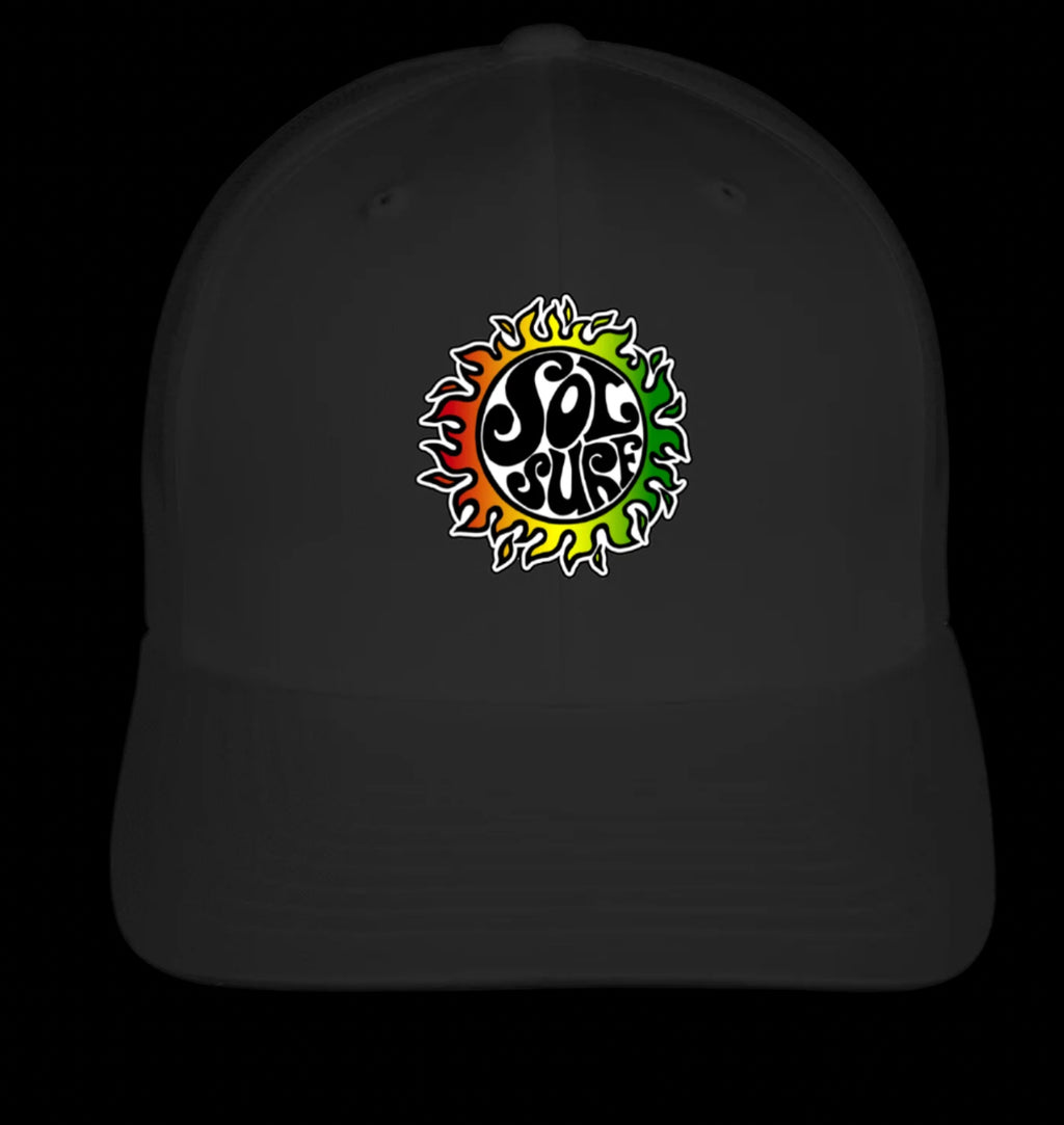 Sol Surf Six Panel Pre Curved Visor Trucker Hat